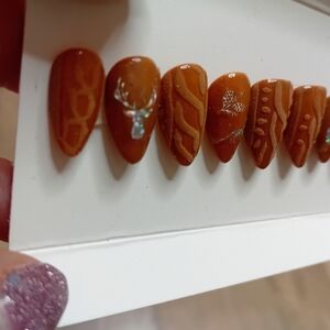 Elegant Brown Nail Art Set